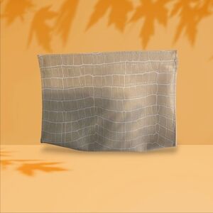 Crocodile Embossed Tan Clutch